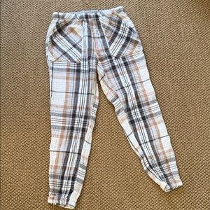 Aerie small Plaid Jogger Pj’s